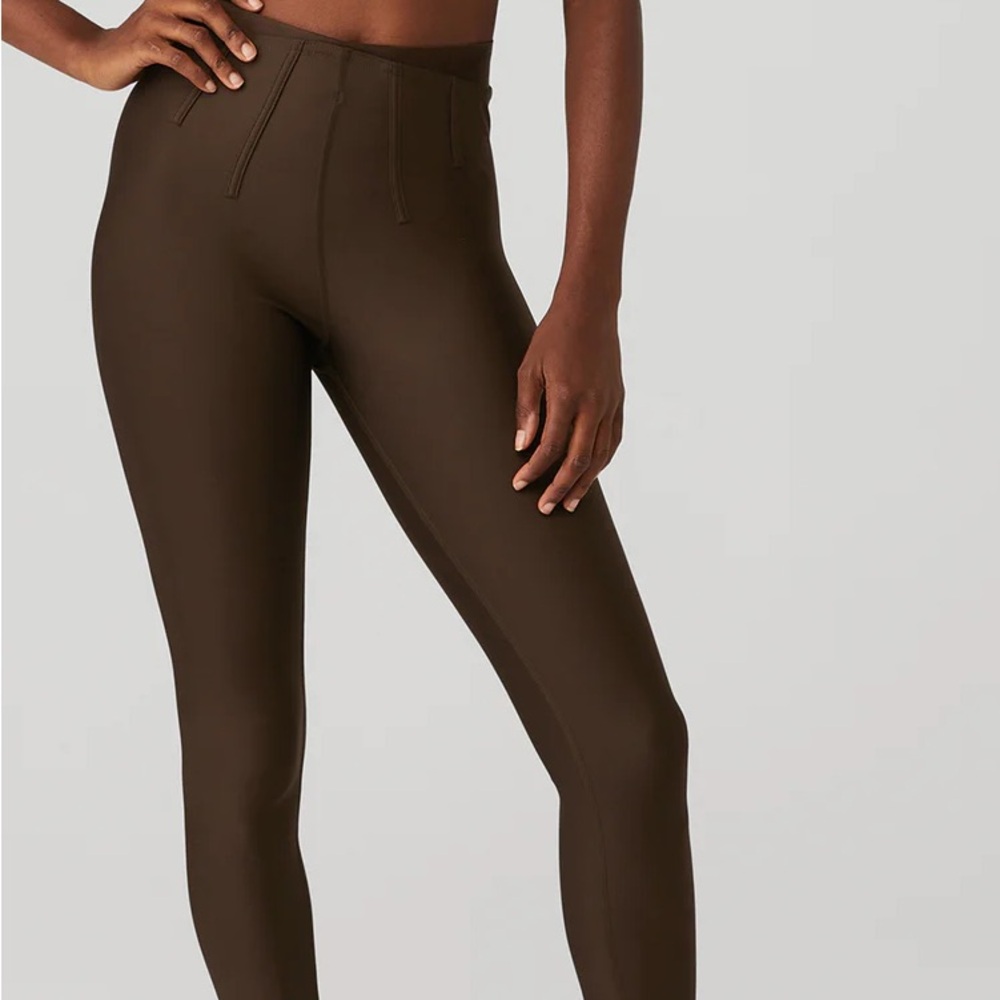 ALO Yoga Airlift High-Waist 7/8 Corset Legging Espresso - Size Medium